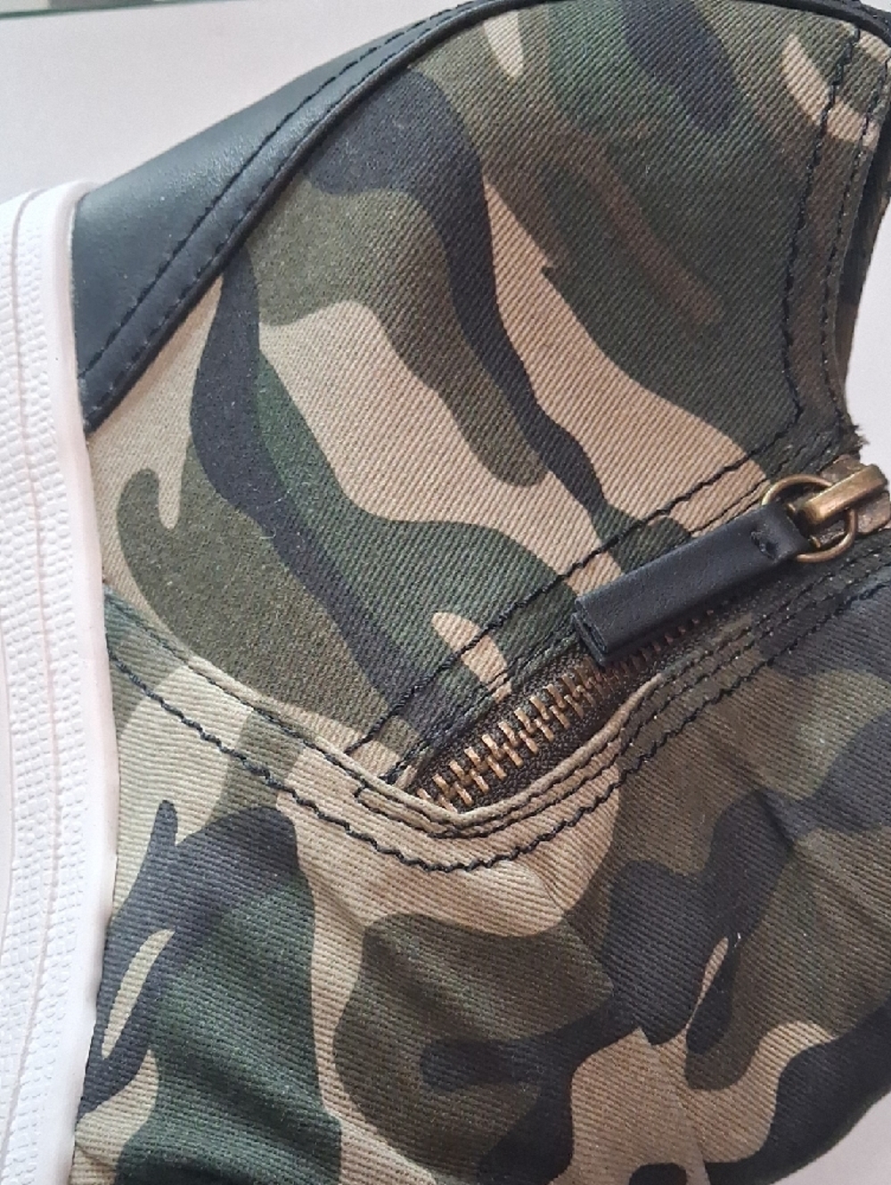Not Rated Camo High-Top Sneakers in Olive and Black - Picture 8 of 10